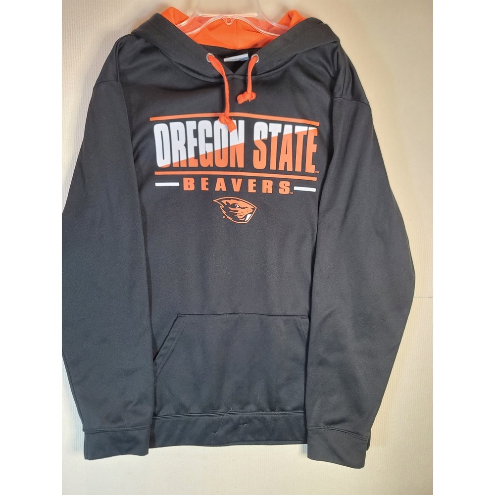 Oregon State Beavers Pullover hoodie XL Black Orange soft shell fleeced lined